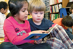 A child using a Reading Unit.