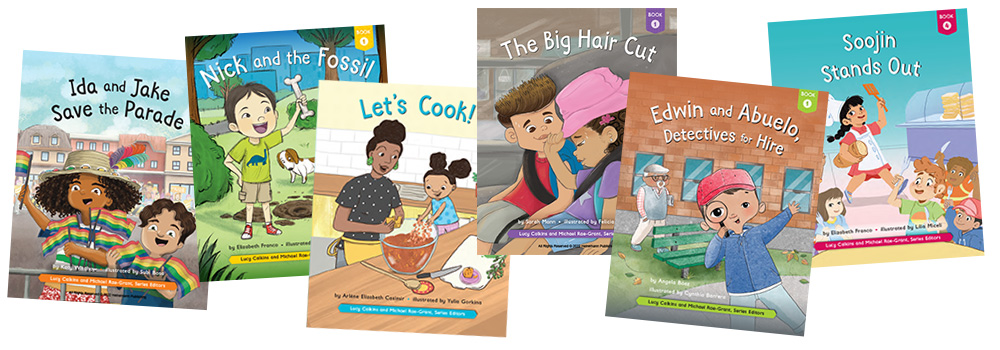 Covers for Nick and the Fossil, Soojin Stands Out, Ida and Jake Save the Parade, Edwin and Abuelo, The Big Haircut, Let's Cook!,